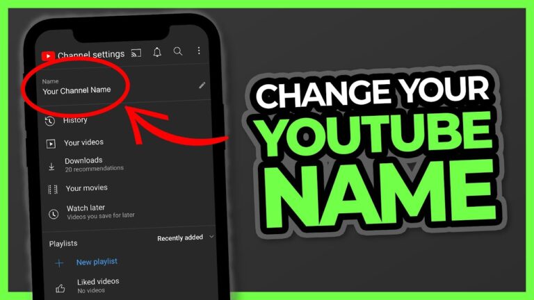 how to change youtube channel name