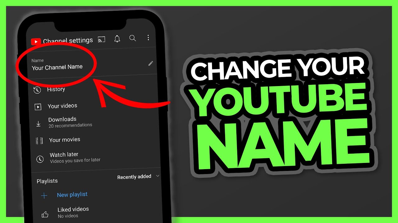 how to change youtube channel name